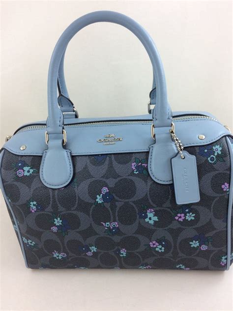 coach blue flower purse|daisy print coach purse.